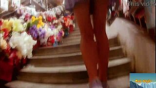 Mala Dvojka Flashes Without Panties in Public Shop