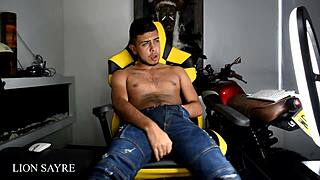 Ghost with big cock masturbates in my room, throwing lamp.