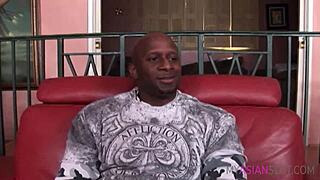 this horny asian chick devours a huge black cock with ease