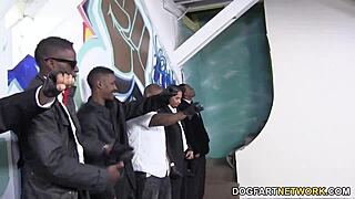 kagney linn karter in an interracial gangbang?