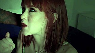 Redheaded teen 18+ takes cum facial