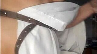 sexy teen 18+ rubs her tight holes and cums hard in homemade clip