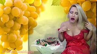 Food porn meets financial domination in a fetish glasses scene.