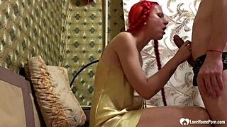 Redhead stepsister appears in homemade sex tape.
