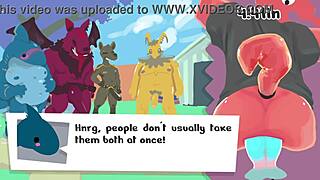 anime girl needs help stretching for valentine's day, group scene