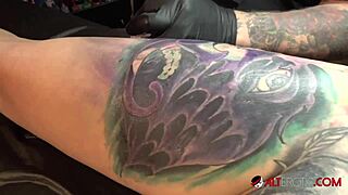 i touch myself while getting tattooed by marie bossette