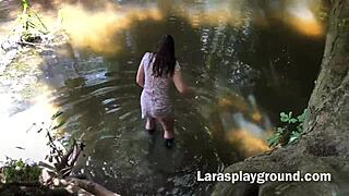 British milf asks, 'want to see me get dirty in the wilderness with big tits?'