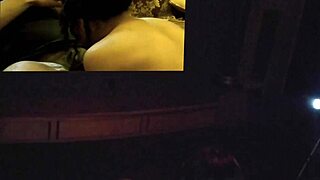 Awesome two-way webcam connects sexy couple with horny girl sucking monster cock!