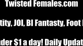 In this femdom session, I scissor your neck until you submit completely.