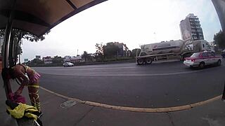 you won't believe this tranny in miniskirt at the corner?