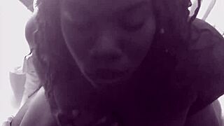 I give straight mouth action to ebony big black cock deepthroat POV