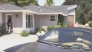 busty teen wife rides trainer's cock