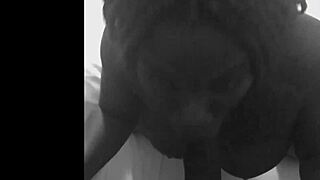 I give straight mouth action to ebony big black cock deepthroat POV