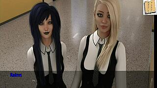 in this wvm video, sexy blonde cheerleader has office fun with teacher