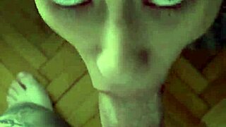 Candie Cross Kneels for a Steamy Facial Blowjob Session