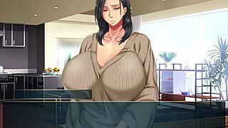 Milf in changeroom with daughter in anime episode four.