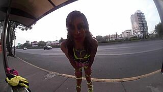 you won't believe this tranny in miniskirt at the corner?