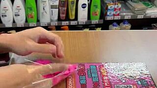 Asian Ladyboy FLAUNTS Sexy Thong in Public Store