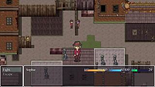 Girl with small tits goes shirtless near men who don't notice