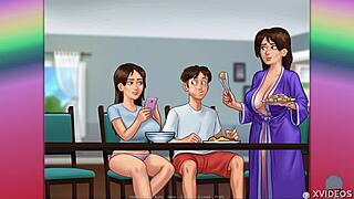 brunette babe rides monster dildo in summertime saga 11 😍