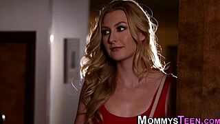 Mature Stepmom Licks Blonde Teen Pussy