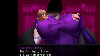 Mistress's lactating boobs sucked in hentai game