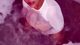 Horny girl gets soaking wet after jerking off with toys!