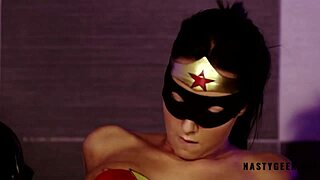 Horny Darth Vader squirts on Wonder Woman's face 😈