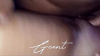 Gcent eats shaved tight pussy in missionary, clothes ripped, dripping wet