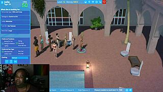 In pleasure party gameplay, anime hentai features sex parties with orgies and lesbian groups