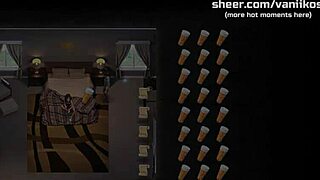 Step sister craves action in step mom's panties during game