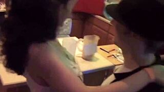 Is this cock whore sucking dick in pov at the party?