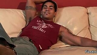 hot gay guy strips and jerks off before hardcore fucking