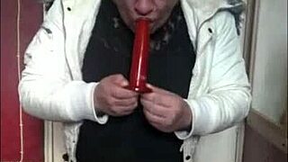 bisexual crossdresser plays with toys and goes ass to mouth.