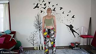 Do you want to join this yoga lesson with a mature milf showing off her big ass and small tits?