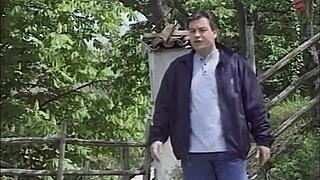 Soldier girl bangs both the soldier and the landowner in retro style.