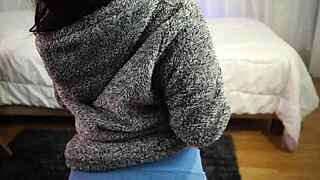 Girlfriend Masturbates On Sofa Suggestively