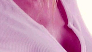 Busty Brunette's First Threesome With Blowjob And Cunilingus