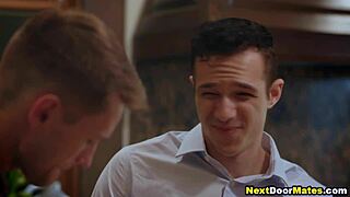 Brokenhearted boy suggests bareback fucking with big cock