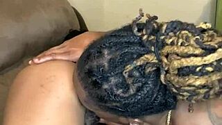 Ebony teen 18+ gets pussy ate from back honey cocane