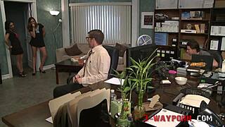 i'm office nerd fucks 2 sluts at work