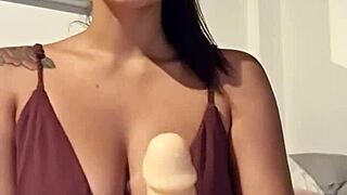 I Come Home From a Party Very Horny and I Use Realistic Dildo -Claudia Bavel-!