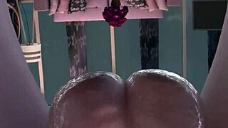 Christmas POV futanari gives blowjob and handjob.