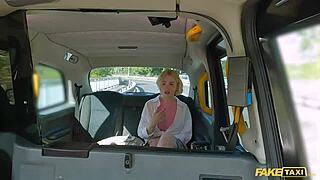 fake taxi blonde experiences hard fast fuck inside and outside the vehicle