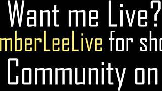 Pretty teen Kimber Lee crams cunt with purple dildo!