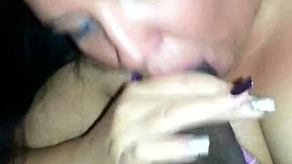 Brittany Wood teases and sucks Bryant's big black cock