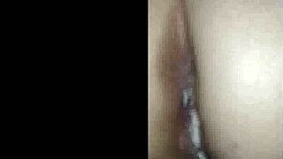 Amateur wife shows gaping pussy in homemade creampie scenes