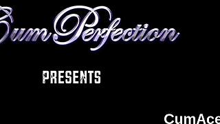 Spicy Stunner Sucks Cum In Blowbang POV, Jizz Facial Bukkake Swapping Ejaculate