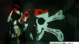 sexy christy mack as pirate masturbating her amazing ass and tight pussy with tattoos