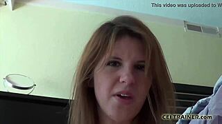 Forced to eat your own cum in this femdom session